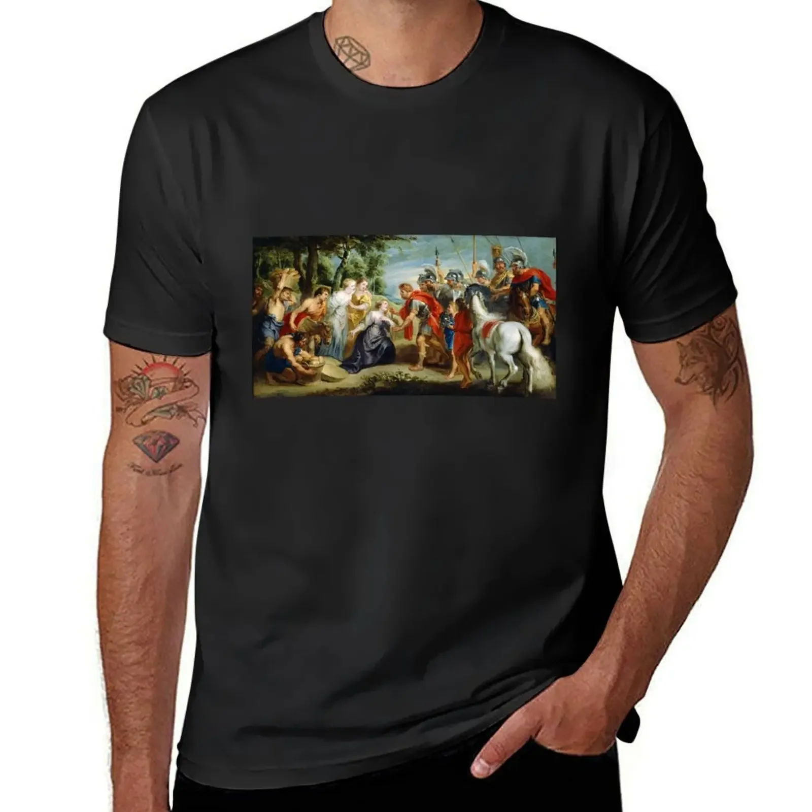 David Meeting Abigail by Peter Paul Rubens (c 1620) T-Shirt Aesthetic clothing mens graphic t-shirts funny