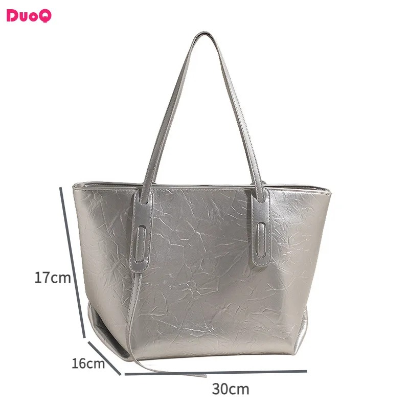 

Texture Versatile Shoulder Bag Trendy Fashionable Tote Bag with Large Capacity for Commuting Leisure Multicolour High Quality