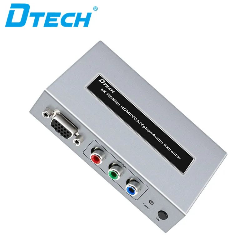 DTECH High Quality 4K HDMI Audio Extractor HDMI to HDMI VGA YPBPR Audio Separation Converter
