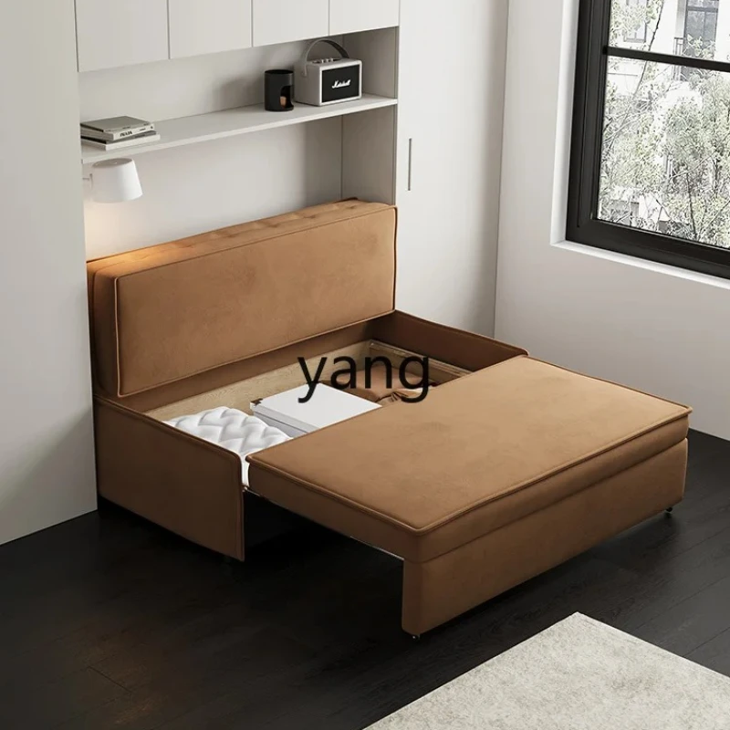 

CX Collapsible Storage Sofa Bed Small Apartment Dual-Use Multi-Functional Faux Leather Isn Style