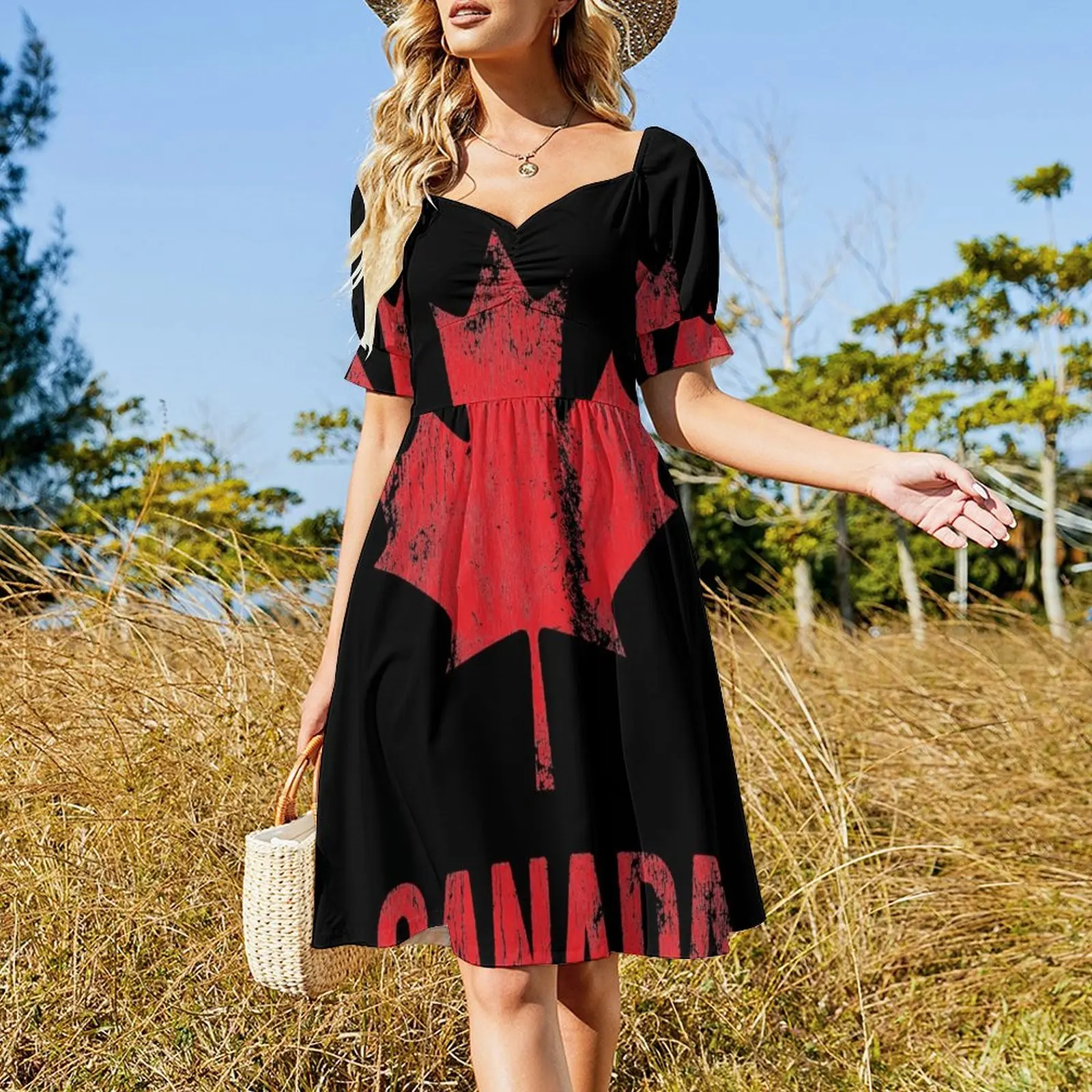 Canada - Established 1867 (Red Text) Short Sleeved Dress sensual sexy dress for women Woman dresses prom dresses 2025 Dress