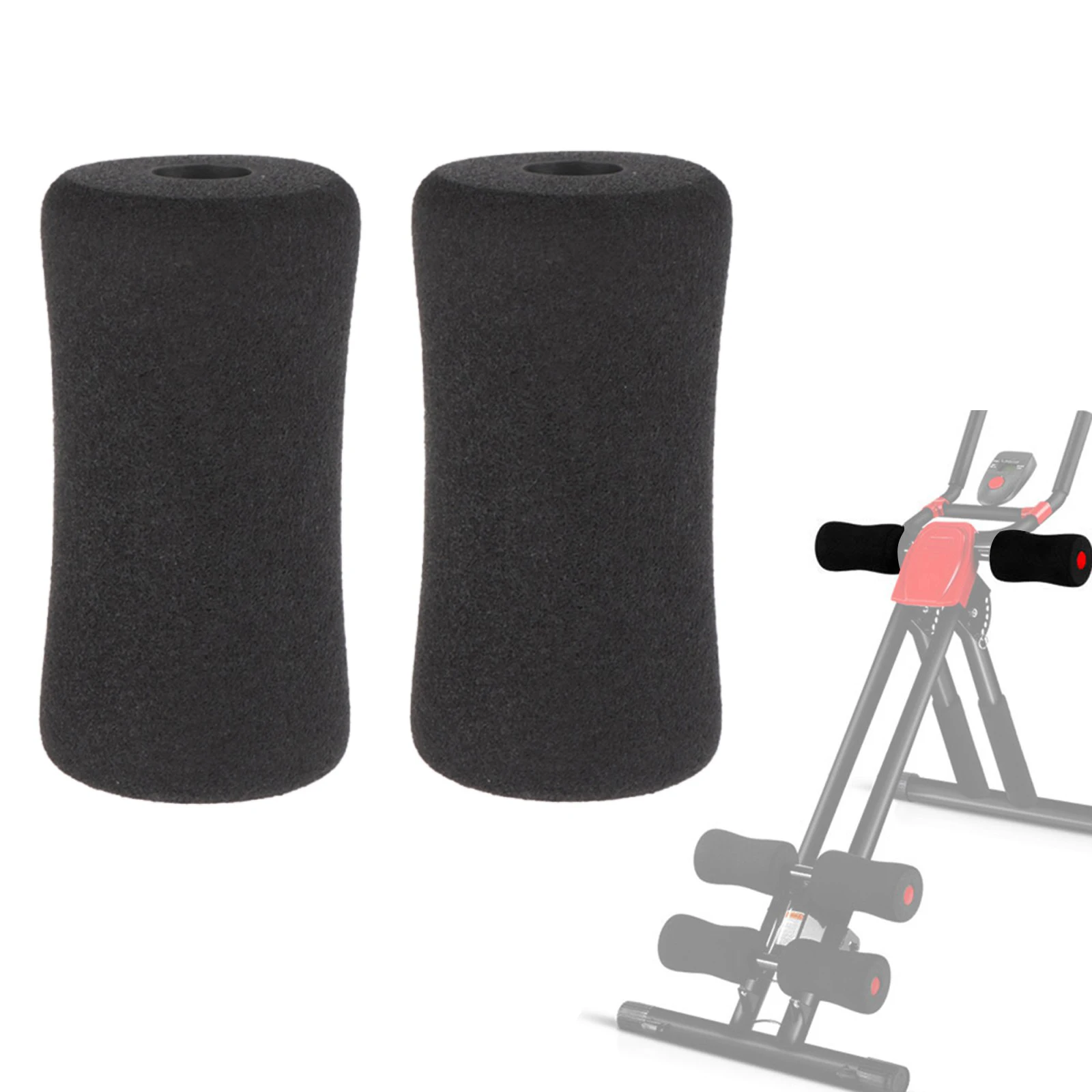 Set of 2 Replacement Foam Foot For Pads for Leg Curl and Extension Machines Compatible with Tubes Diameter 22 25mm