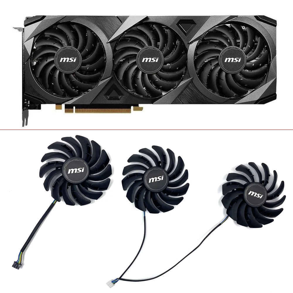 Nowy wentylator 85MM 4PIN 12V 0.40A PLD09210S12HH RTX 3080 GPU dla MSI RTX 3070 3080 3090 VENTUS 3X karta graficzna do gier