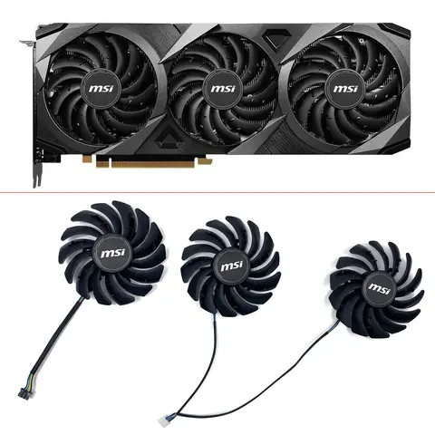 NEW 85MM 4PIN 12V 0.40A PLD09210S12HH RTX 3080 GPU Fan For MSI RTX 3070 3080 3090 VENTUS 3X GAMING Graphic Card Cooling Fan