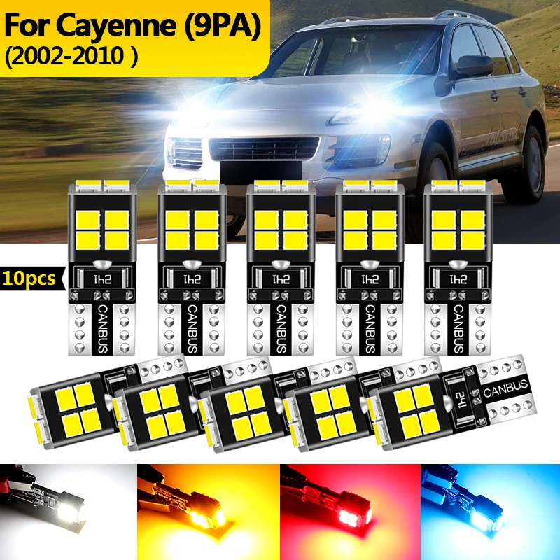 

10 шт. 12 В для Porsche Cayenne 9PA 2002 2003 2004-2010 светодиодный габаритный фонарь стояночная лампа W5W T10 194 Canbus автомобильные аксессуары