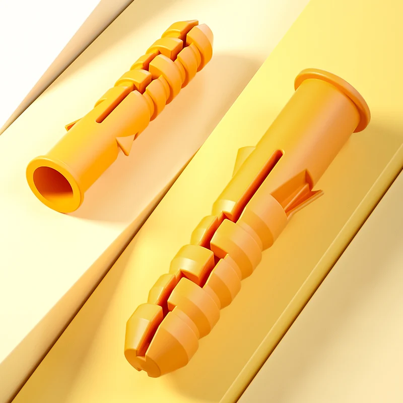 50-200pcs Plastic Expansion Tube M6 M8 M10 Rubber Plug Bolt Expansion Screw Plastic Tube Rubber Particle Anchor Plug Wall Plug