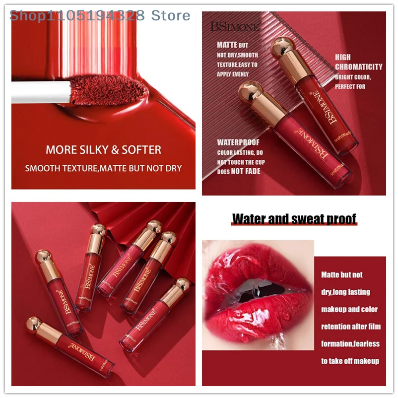 [MP] 5ml Olio per labbra colorato Macchia Lucidalabbra Fard liquido Trucco Cosmetici Viso Fard per occhi Trucco grassoccio a lunga durata