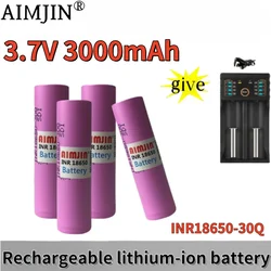 New 3.7V 3000mAh 18650 30Q Rechargeable Battery With USB Charger, Suitable For Our 18650 Toys, Tools, Flashlight Batteries, Etc