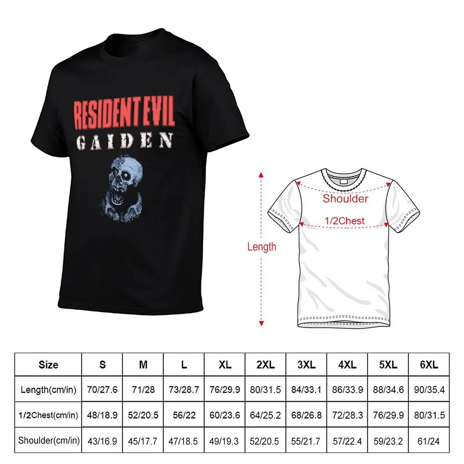 Retro Vintage Resident Evil Gaiden T-Shirt graphic tee shirt oversizeds t shirts for men cotton