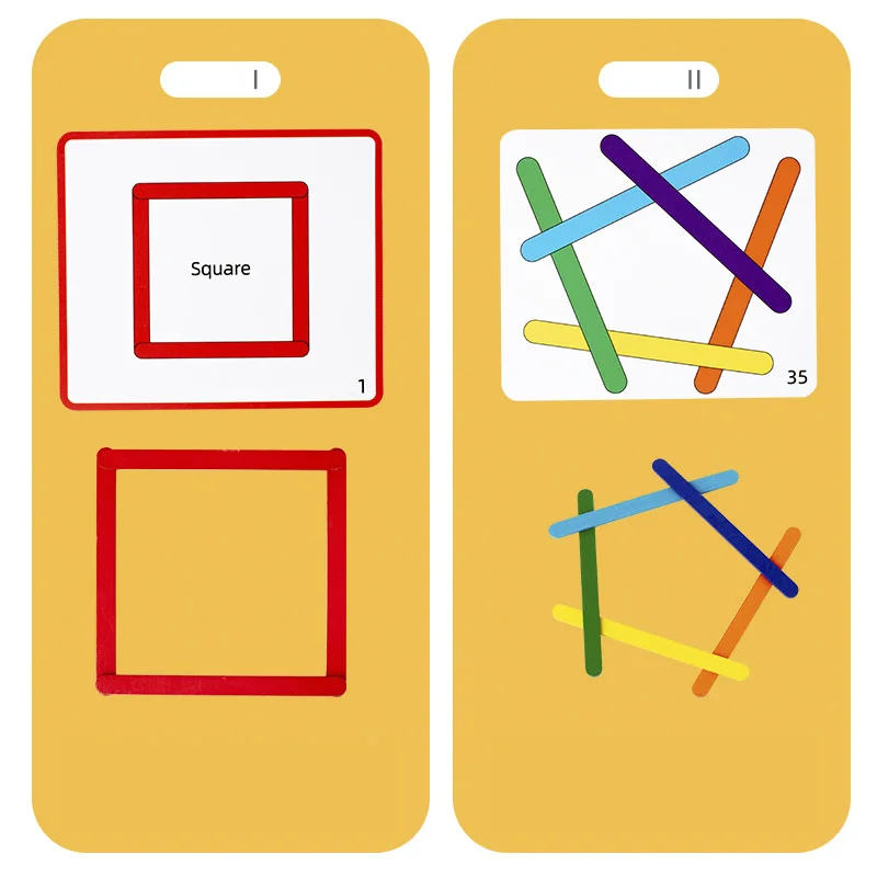 Arcoíris Stick Thinking Puzzle Challenge juegos de mesa para niños, juguete educativo Montessori