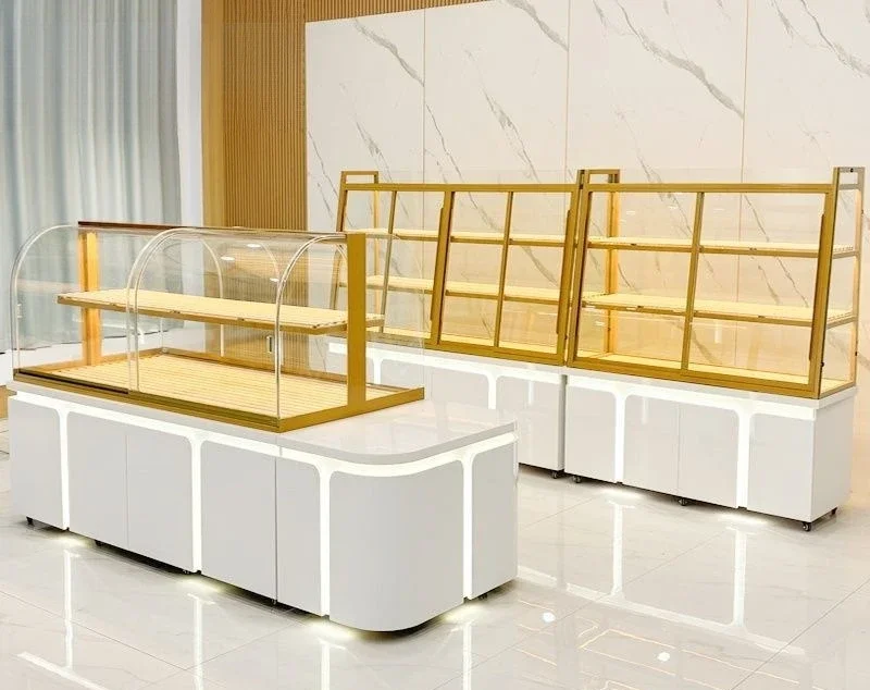 Bread  Round Side display Cake Shop Nakajima Double Sided Bakery Glass Model Cabinet Pastry Shop