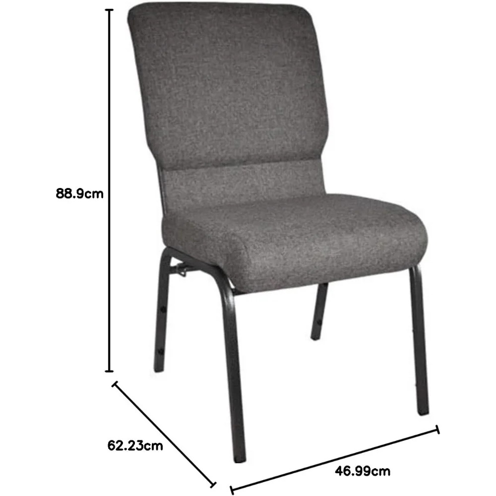 Advantage Charcoal Gray Church Chair 18.5 in. Wide