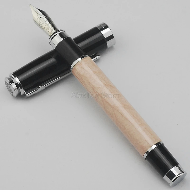 

Duke Celluloid Pink Fountain Pen Exquisite Quicksand Leonardo Da Vinci Medium Nib Quality Gift Pen Office & Home Supplies