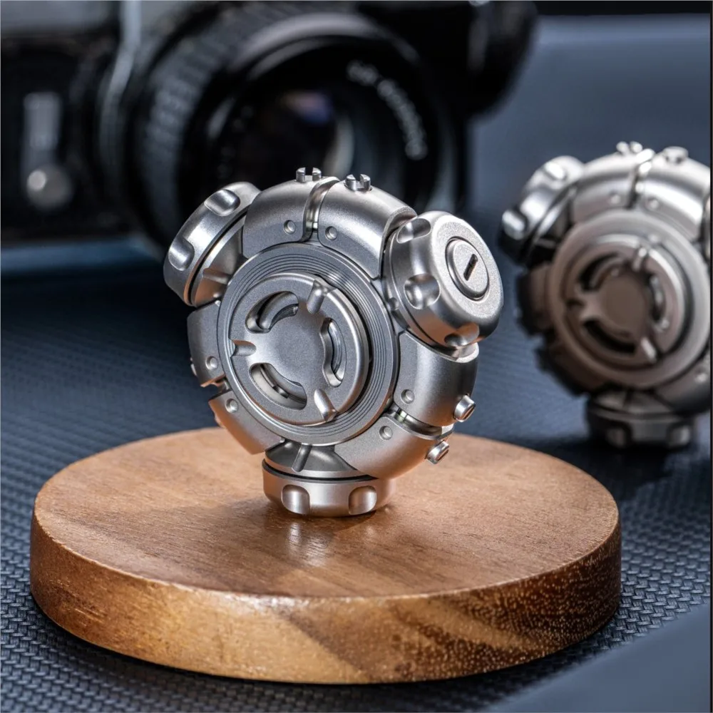 SHIHEN Studio Fission Ring Fidget Spinner Titanium Gyro Ratchet Fidget Ring Spinner Fidget Toy For Adults Anxiety Relief Gadgets