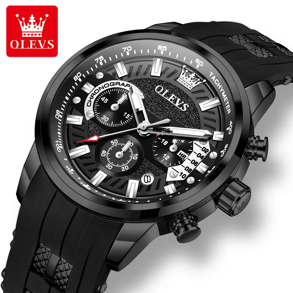 OLEVS 3690 Men Watch Elegant Luxury Sport Quartz Watch Scale Waterproof Luminous Automatic Date Ladies Moon Watch Gifts Original