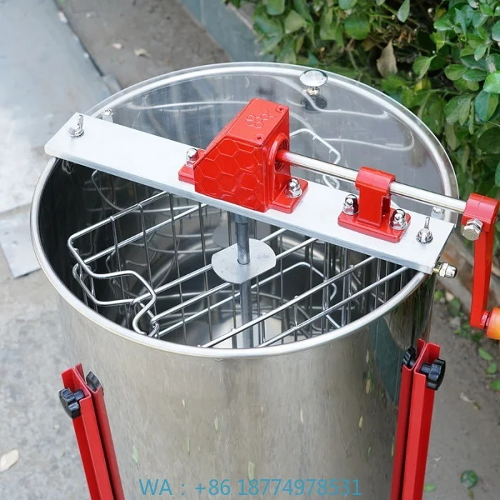 Electric Bee Honey Processing Sweet Honey Extractor MachineSmall Beekeeping Equipment CE 6 Frames Stainless Steel