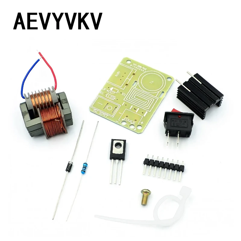 15KV High Frequency DC High Voltage Arc Ignition Generator Inverter Boost Step Up 18650 DIY Kit U Core Transformer Suite 3.7V