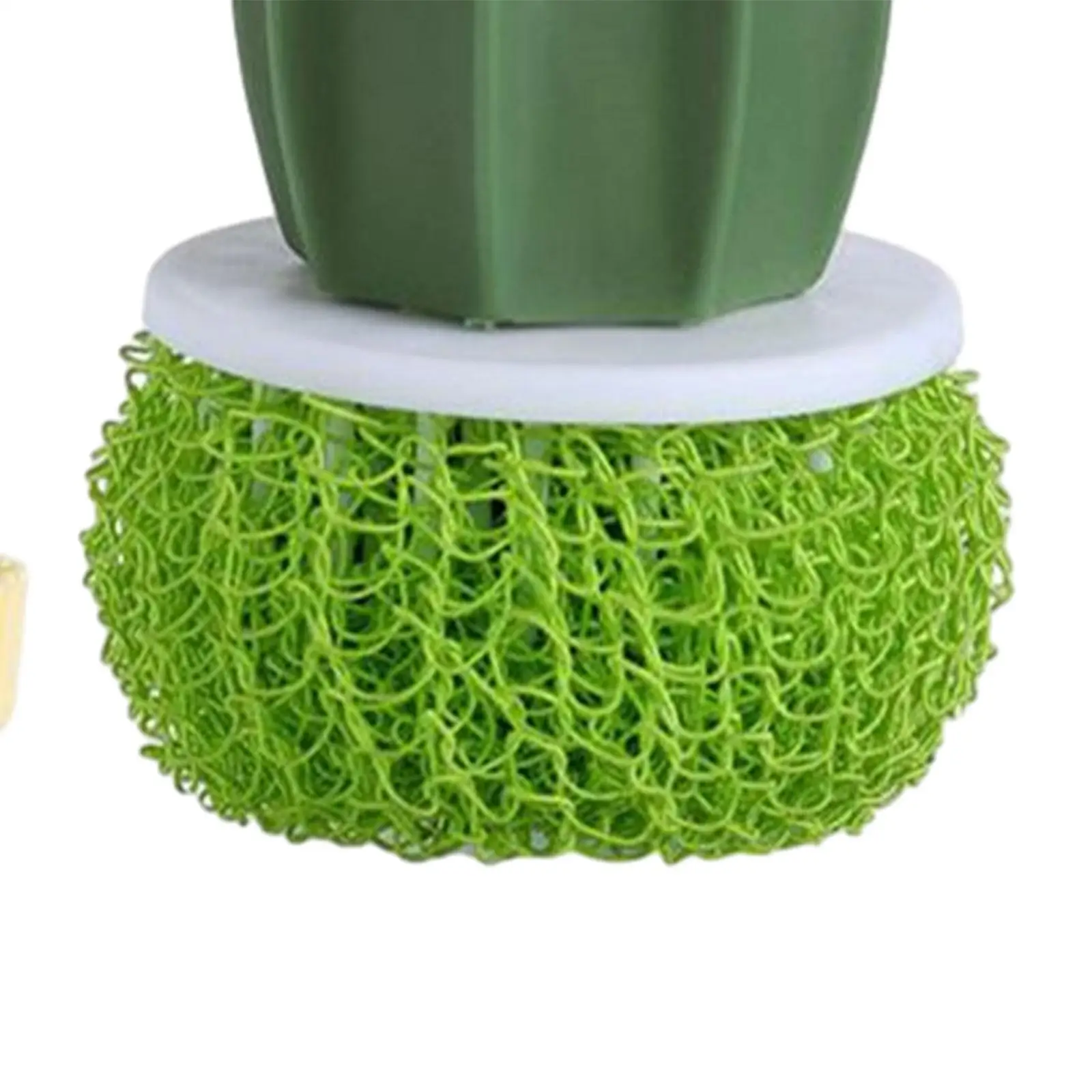 Removable Cactus Dish Brush Set with Drain Tray for Kitchen Countertop Cleaning Multifunctional Scrubber for Cookware