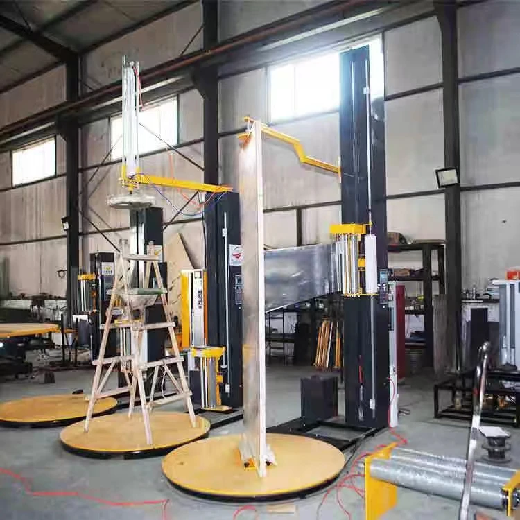 Automatic Top Press Pre-Stretch PE Film Pallet Wrapping Packaging Machine for Door Custom & Bulk Order