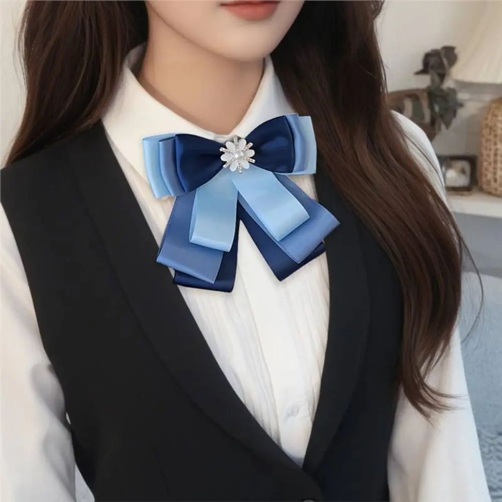 Милый галстук стюардессы авиакомпании, заколка для волос медсестры, корейский головной убор, сетка для волос с бантом, рубашка, аксессуар, матросский костюм, галстук-бабочка