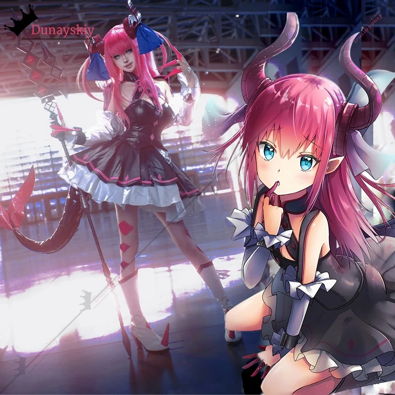 Fantasia Cosplay Fate/EXTRA CCC Erzsebet Bathory Carmilla Elizabeth, Vestido Lolita Feminino, Conjunto de Acessórios com Peruca para Halloween