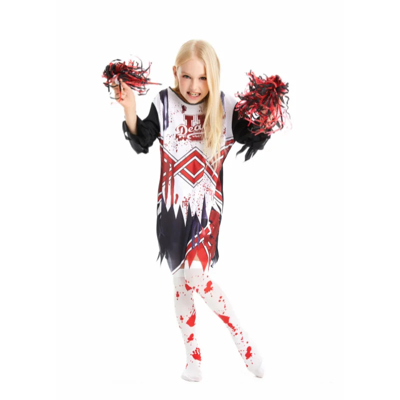 Kids Dress Halloween Carnival Cosplay Costume Girl Horror Stage Show and Event Party