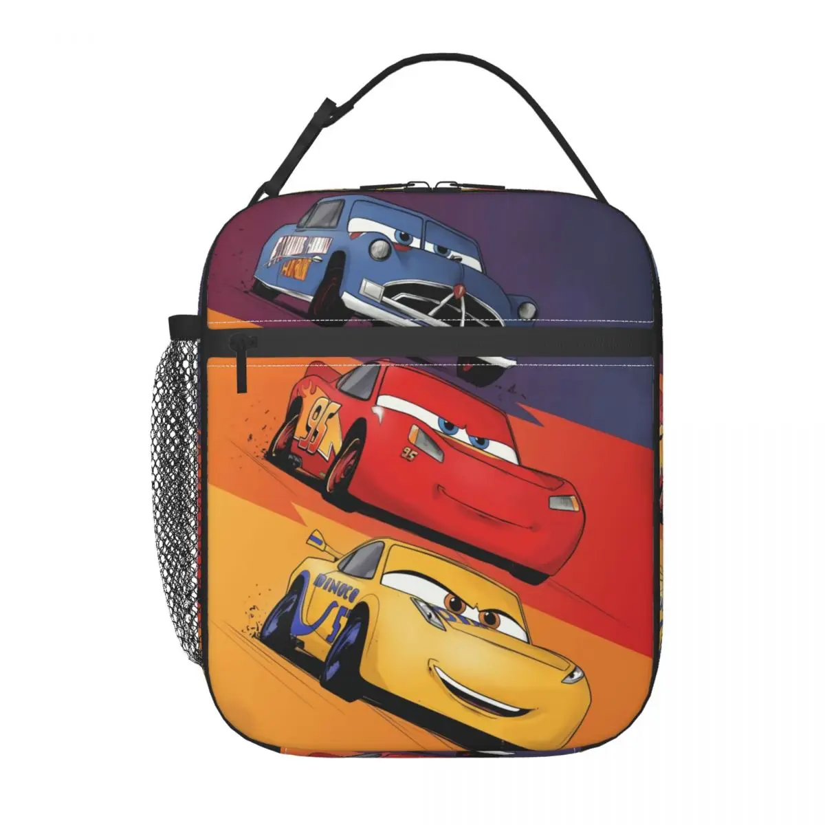 

Термосумка для обедов Custom Lightnings Anime McQueens для женщин, водонепроницаемая, с мультяшным рисунком гоночного автомобиля, термоконтейнер для школы