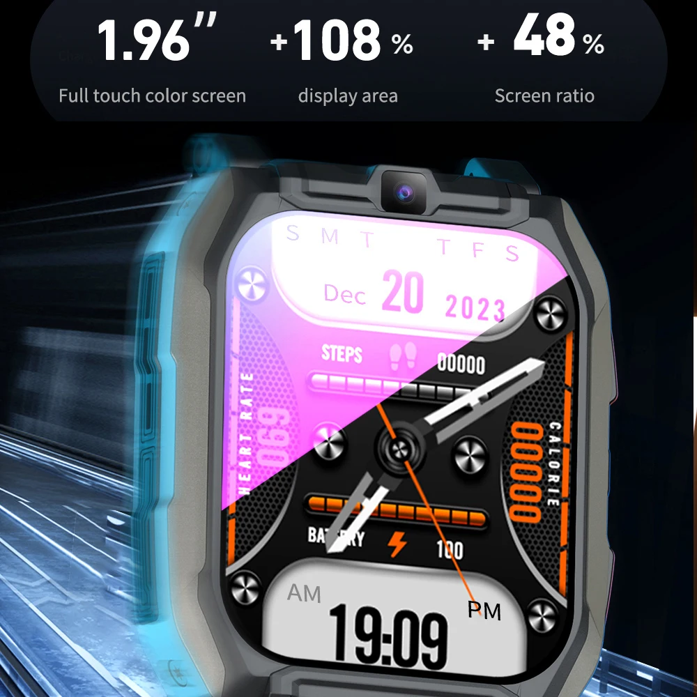 4G الساعات الذكية كاميرا مزدوجة WIFI GPS 700mAh الرياضة اللياقة البدنية مكالمة فيديو الساعات الرجال النساء APP تحميل بطاقة Sim الصحة Smartwatch