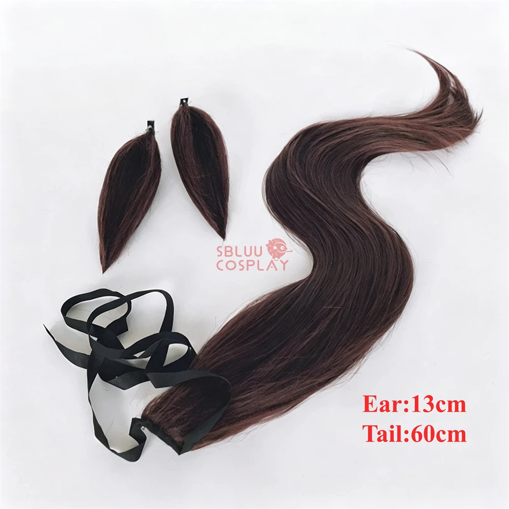 SBluuCosplay UMPD Rice Shower Cosplay Wig Ears Tail Game Roleplay Party Costume Prop Synthetic Hair Heat Resistant Fiber view 6