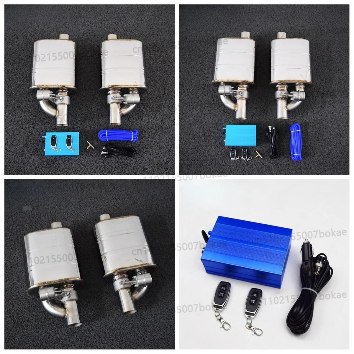 Car remote adjustable exhaust valve booster with built-in vacuum belt memory for single inlet and single outlet operation.