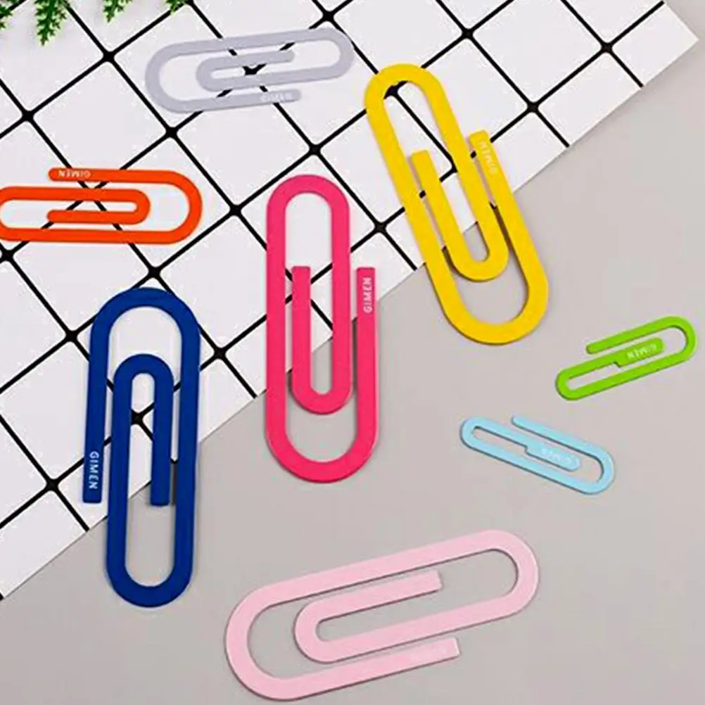 4 Pcs Paperclip Bookmark Iron Paperclips Decorative Reading Markers Portable Bookmarks