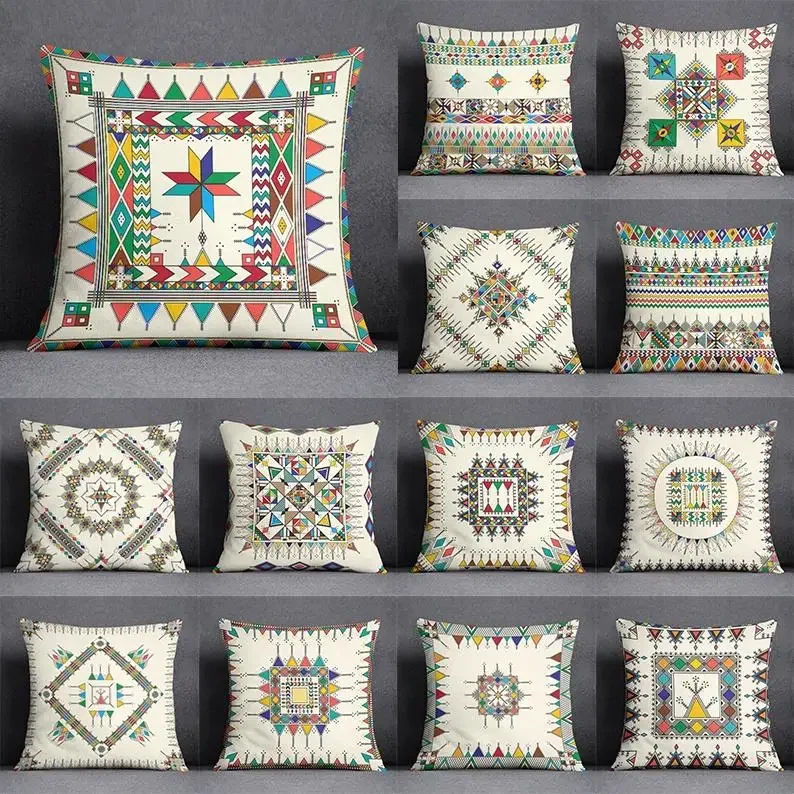 Geometric Collection Decorative Pillowcase Home Office  Pillow Bedroom Sofa Car Cushion Cover