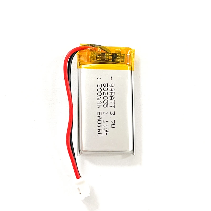 Lithium Polymer Battery 502035 3.7V 300mAh LiPo Cell Replacement for Bluetooth Headset Small Fan Toy Beauty Device