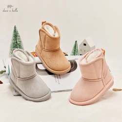 Dave Bella Baby Girls Snow Boots Winter Warm Shoes Solid Plush Ankle Boots Baby Unisex Warm Shoes DB4224193