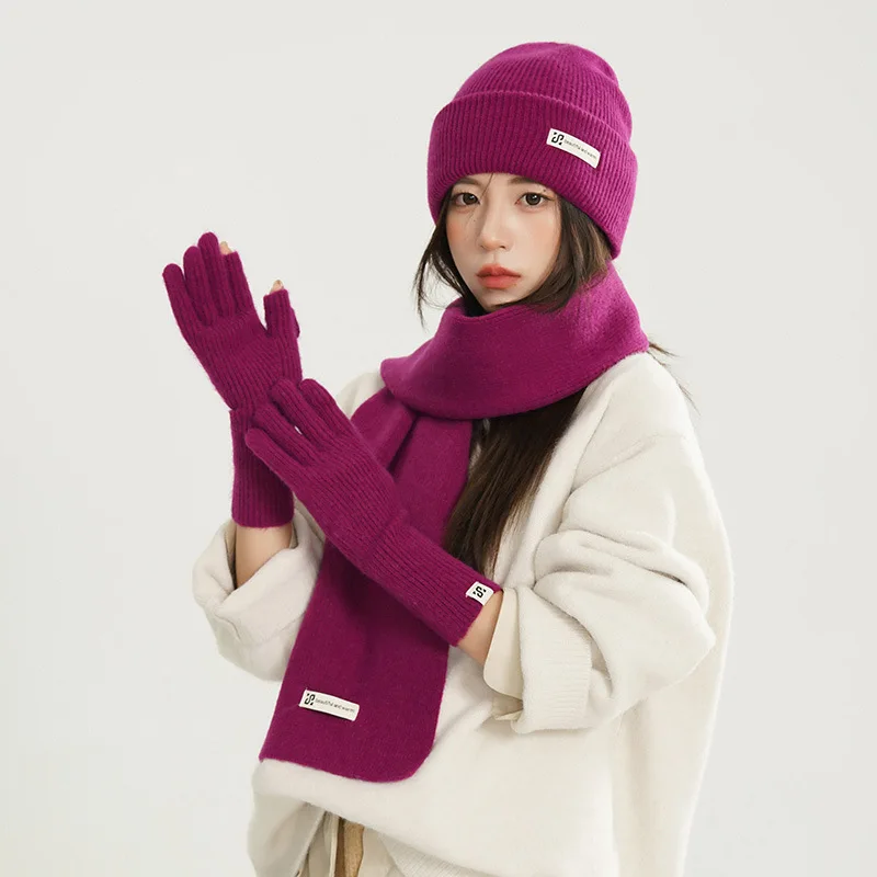 3-pieces-ensembles-hiver-bonnets-chapeaux-longue-echarpe-gants-femmes-et-hommes-tricote-hiver-chapeau-ensemble-unisexe-couleur-unie-chaud