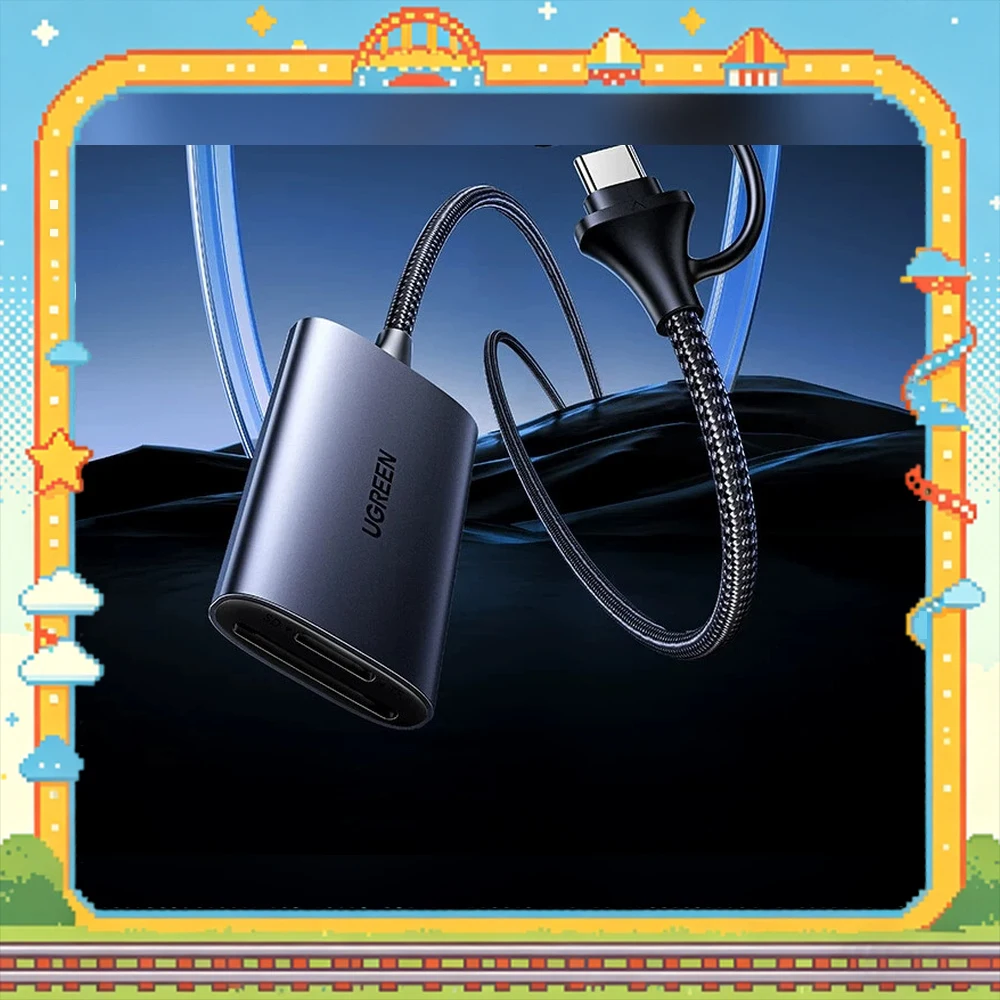 UGREEN 35148 CM401 USB-C USB 3.2 SD TF 4.0 Card Reader 312MB/s Dual Card Simultaneous Read UHS-I UHS-II