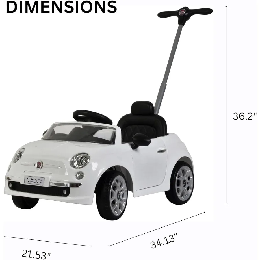 عربة دفع، مع عربة أطفال، مسند قدم ومقبض قابل للتعديل، قرن، موسيقى، عجلات ثابتة، للأطفال من سن 2-3 سنوات، 37 × 19 × 12 بوصة