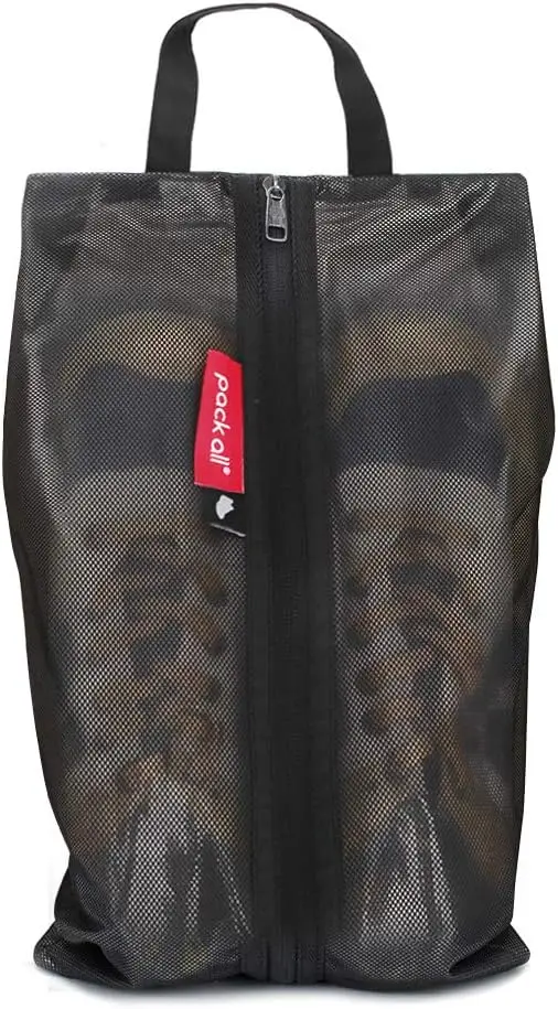 

Водонепроницаемая дорожная сумка для обуви для спортзала и занятий спортом, устойчивая к запаху, черная (1 шт.)