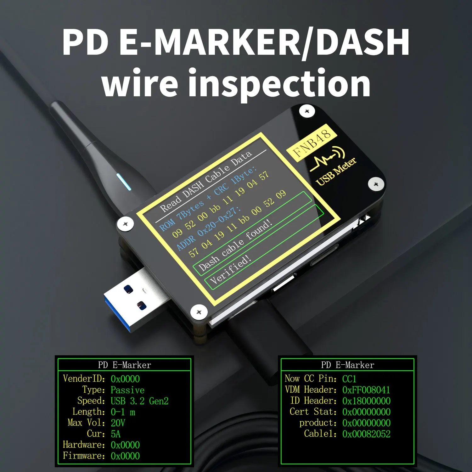 FNB48 PD Trigger Voltmeter Amperemeter Current Voltmeter USB Tester QC4 PD3.0 2.0 Charging Protocol Capacity Test A