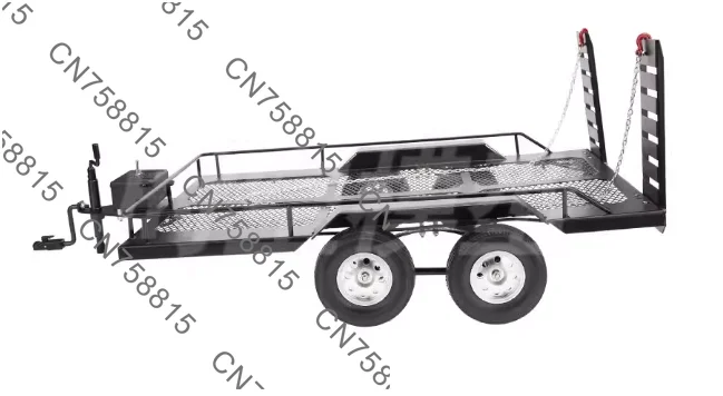 Biaxle Metal Trailer, General Flatbed Large Trailer，For Climbing Vehicles