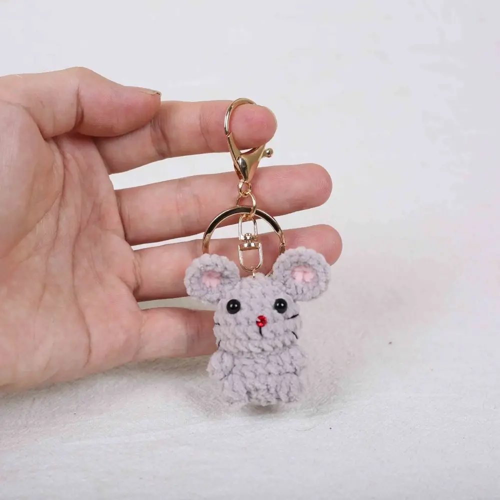 Handmade Chinese Zodiac Keychain Knitting Custom Design Monkey Keychain Creative Weaving Mini Size Mini Knitted Pendant