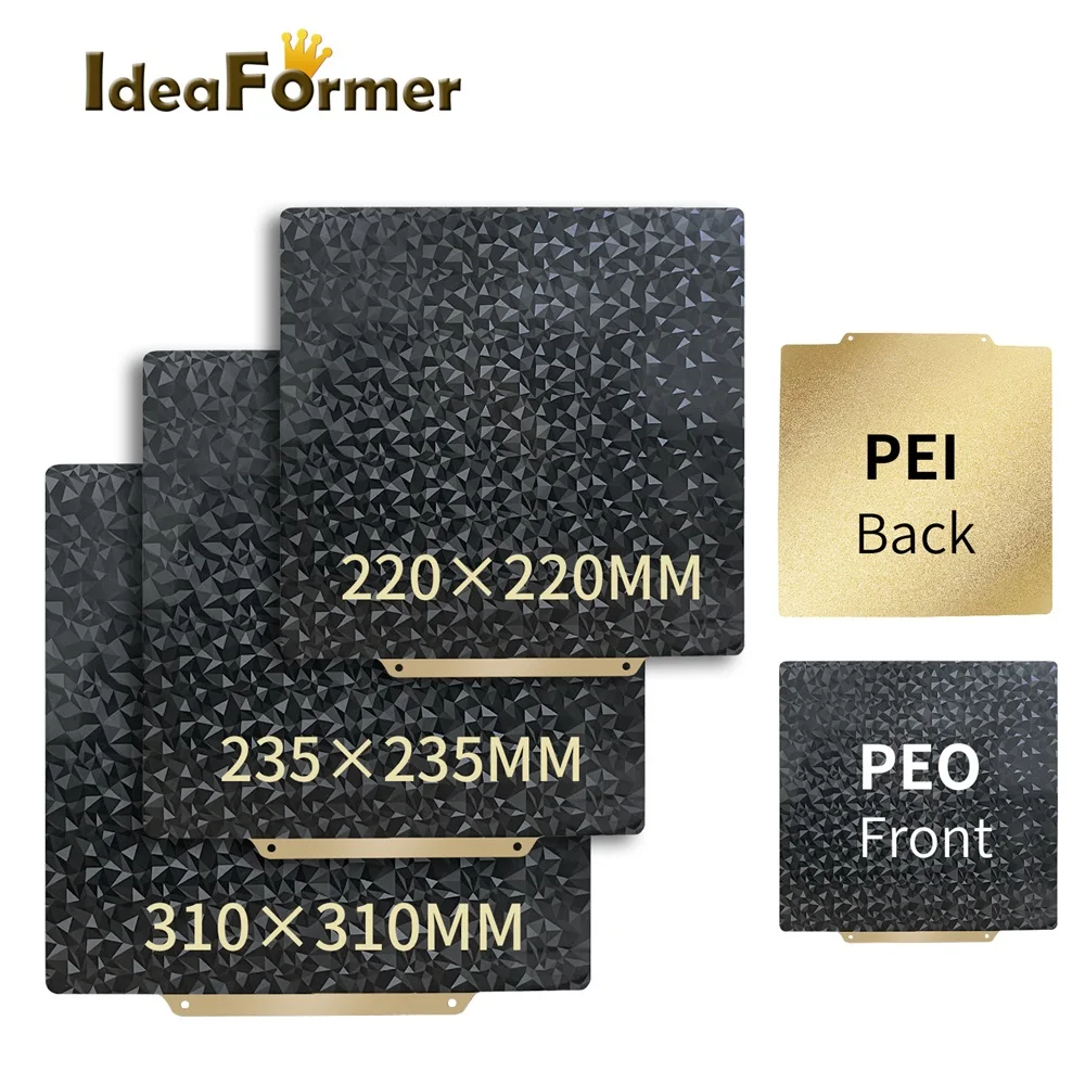 Double Sided Heatbed PEO/PET+PEI 180/220/235/300/350mm Flexible Sheet Ender 3 Magnetic Bed 3D Printer Parts Hot Bed Build Plate