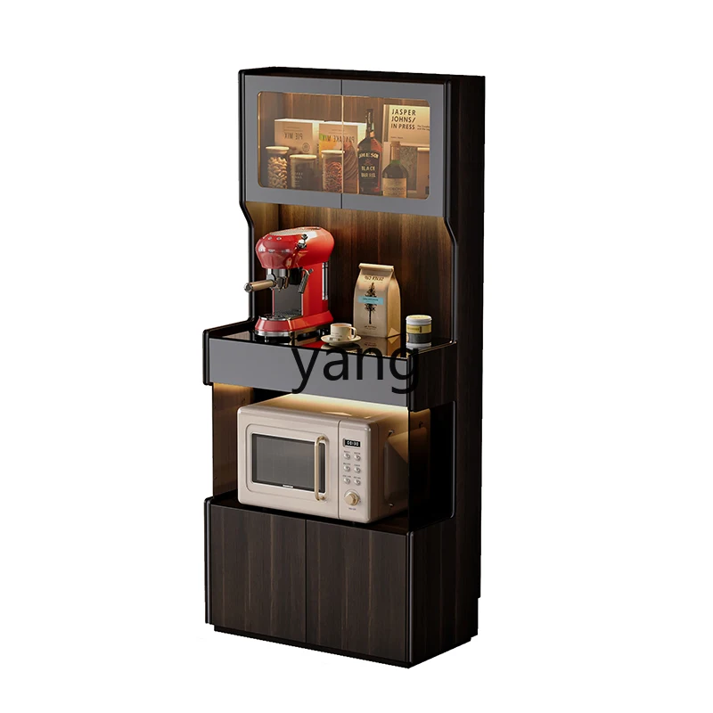 

LTT Italian light luxury solid wood dining side cabinet integrated living room small coffee machine tea cabinet