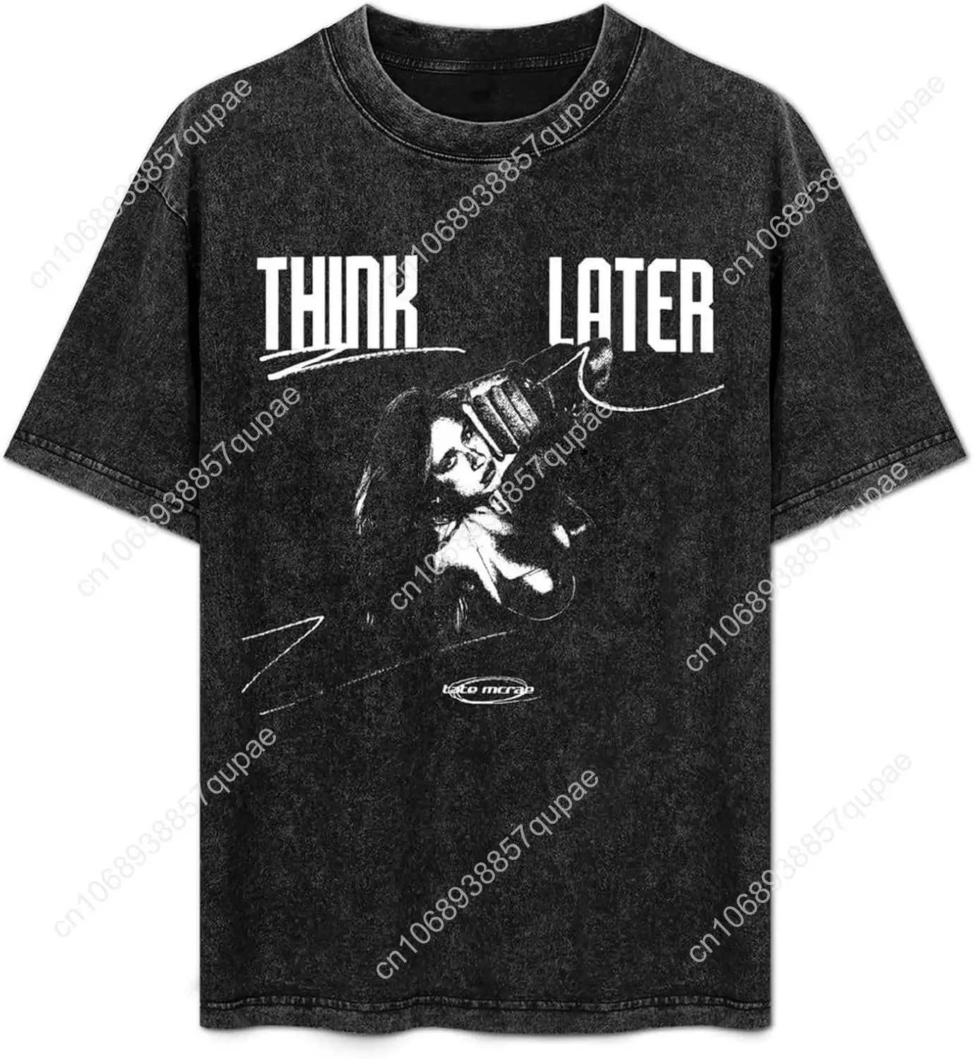 T Shirts Man Vintage Loose Fitting Top Stylish Graphic Short Sleeve Crew Neck Tee Retro T-Shirt