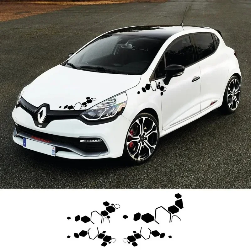 

Engrave 4PCS Car Body Stickers For Renault Clio 1 2 3 4 5 IV RS V Style Graphics Vinyl PVC Decor Decals Auto External Tuning