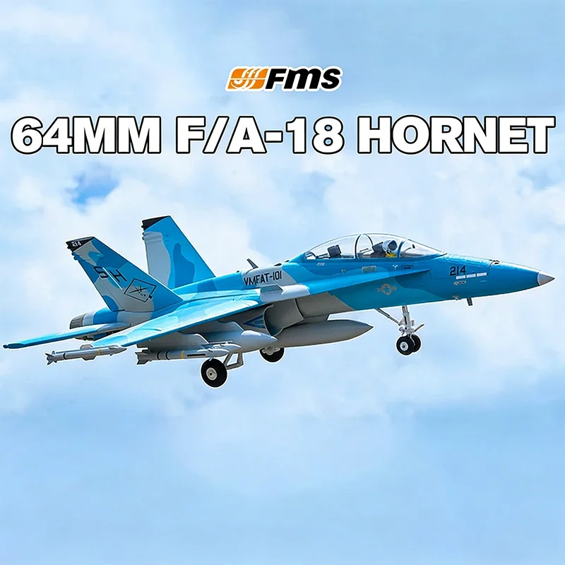 

FMS EDF Jet 64mm F/A-18 Hornet PNP Electric Remote Control Aircraft Model Fixed-Wing Outdoor Performance High-Speed RC Model