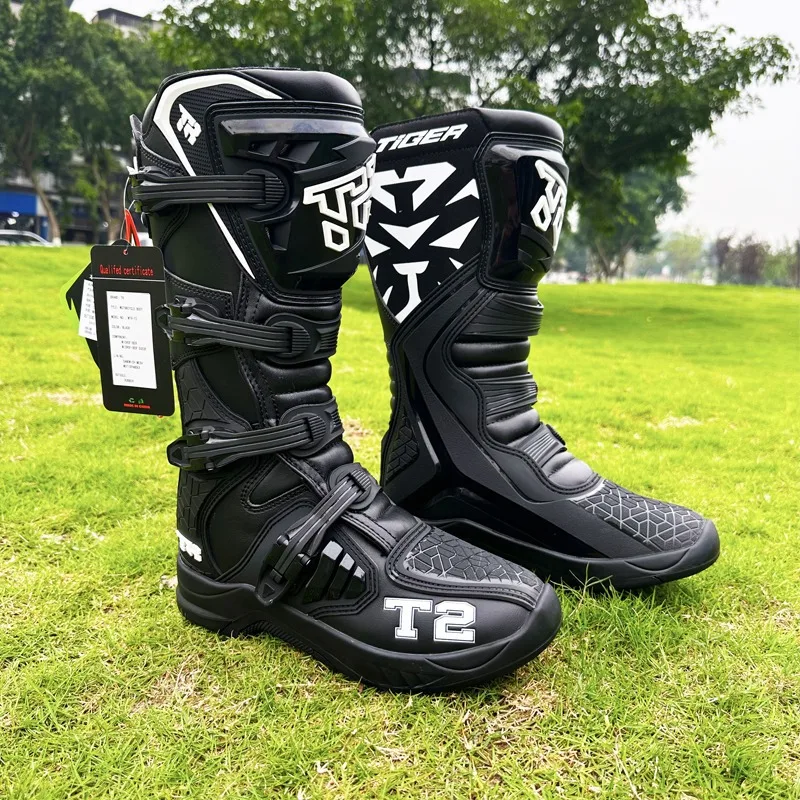 Men Motorcycle Boots Racing Boots Anti Fall Motocross Boots Wear-resistant  Safe Riding Equipment Rally Shoes