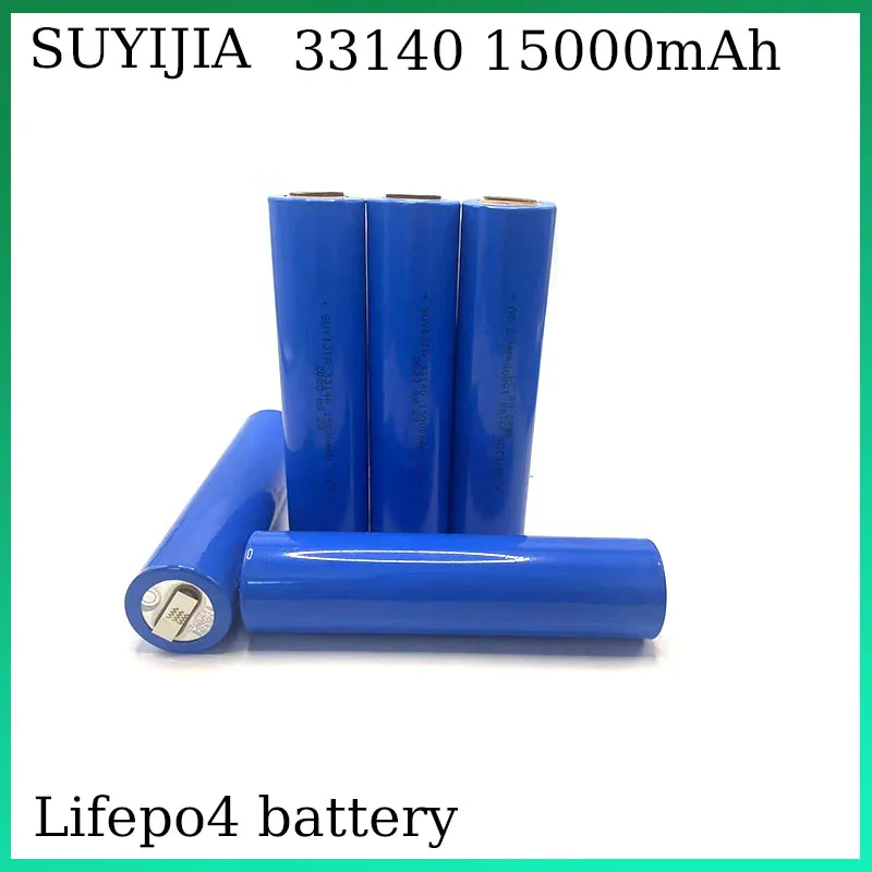 33140 Lifepo4 Battery 3.2V 15Ah 5C A-grade Battery with Nickel Sheet for DIY 12v 24V 36V 48V Solar Energy Storage Battery Pack