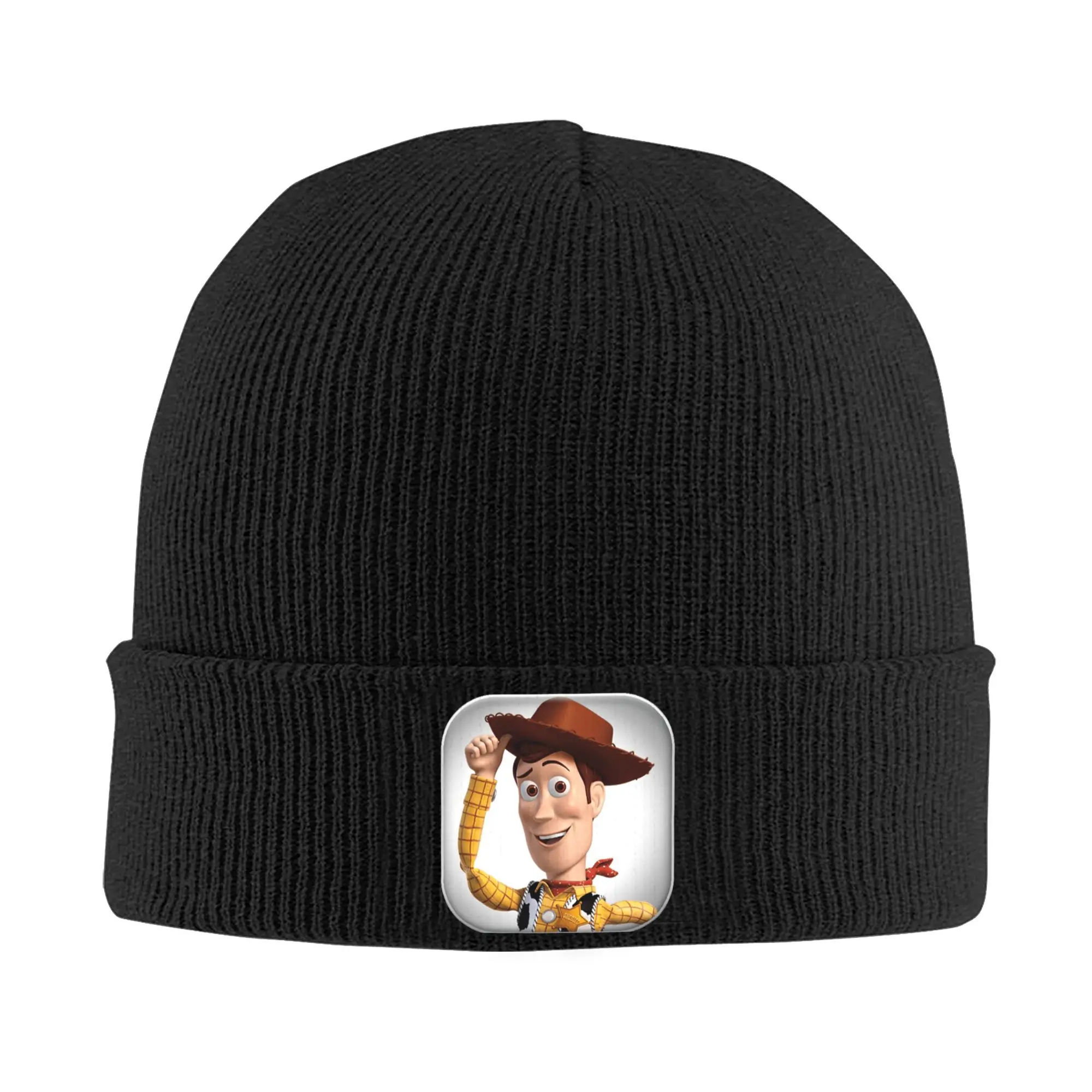 Custom Toy Story Woody Skullies Beanies Caps Cool Winter Warm Men Women Knitted Hat Adult Unisex  Bonnet Hat