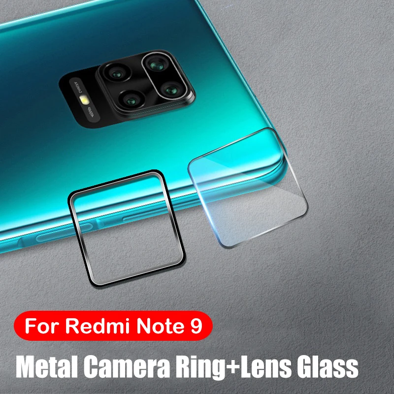 For Redmi Note 9 9s Pro Max 4G Metal Camera Lens Protector Ring Scratch-resistant Anti-fingerprint Back Camera Protective Film